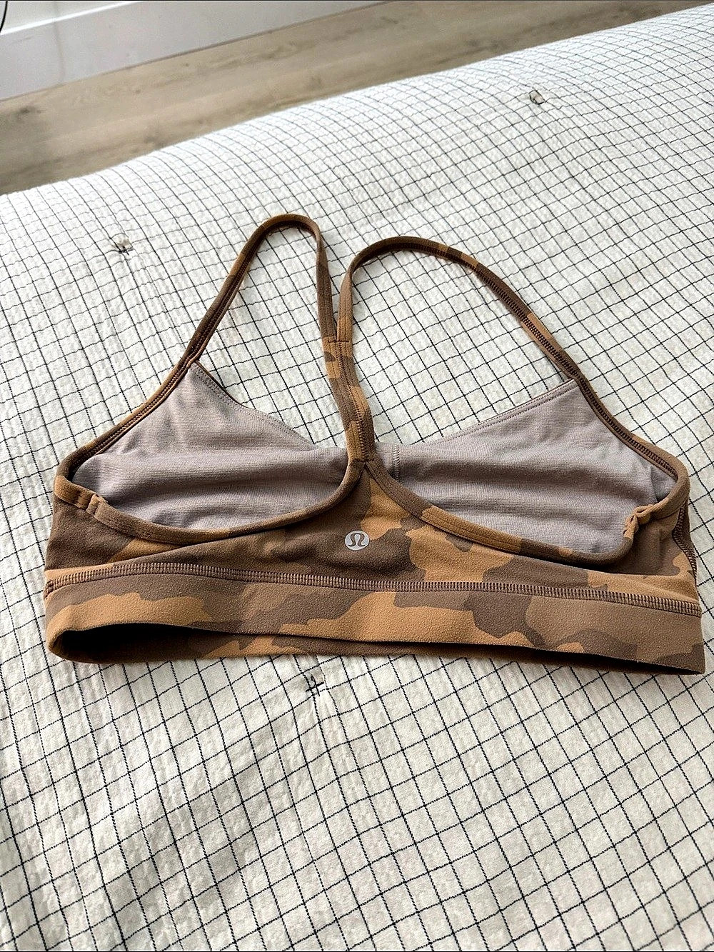 lululemon Free to Be Wild Bra *Light Support, A/B Cup Brown Camo size 8